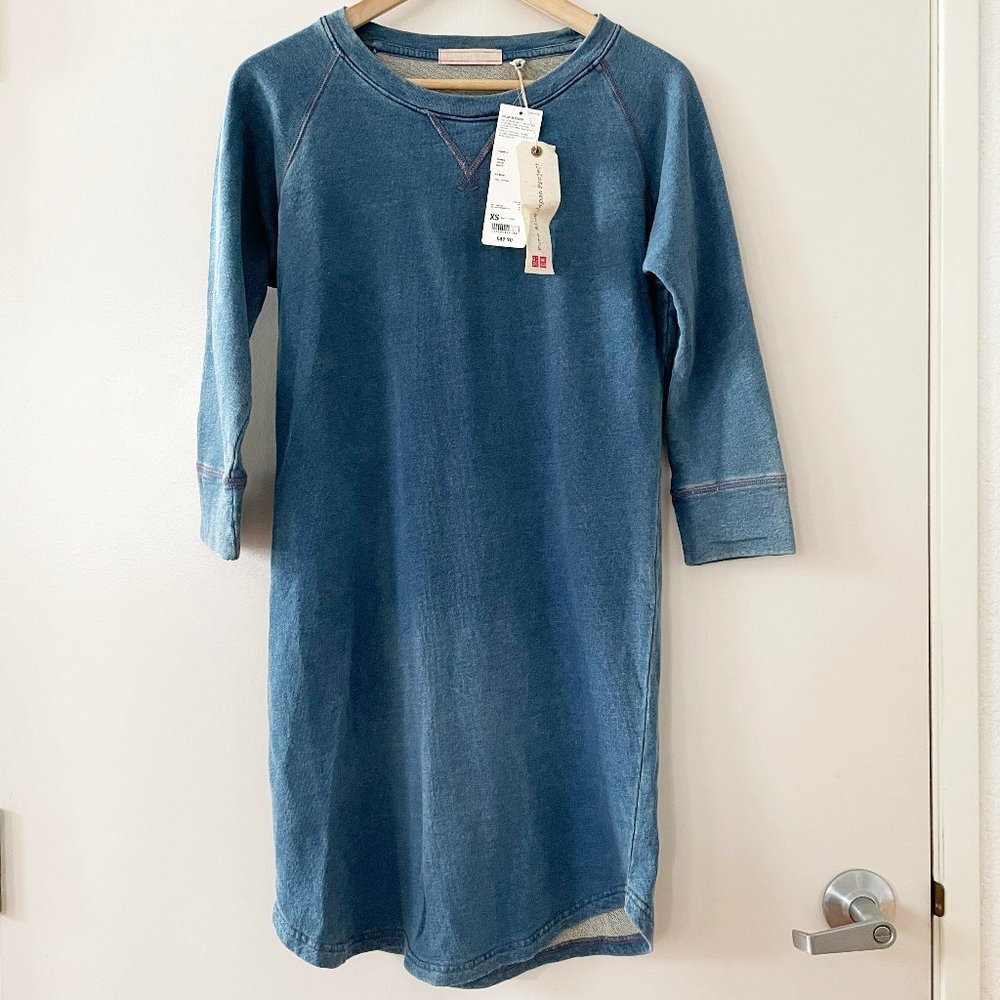 Uniqlo Pure Blue Japan Project "Denim" Sweat Dress